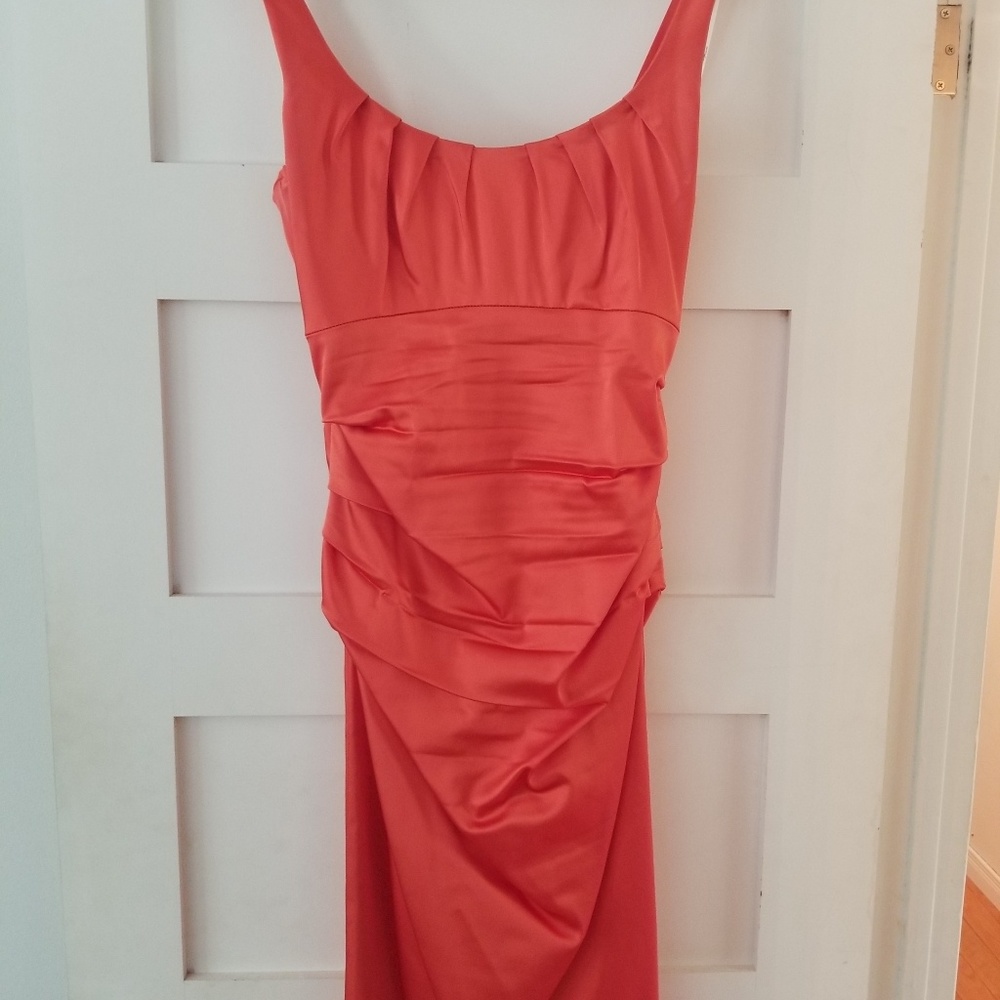 Tangerine cocktail dress